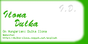 ilona dulka business card